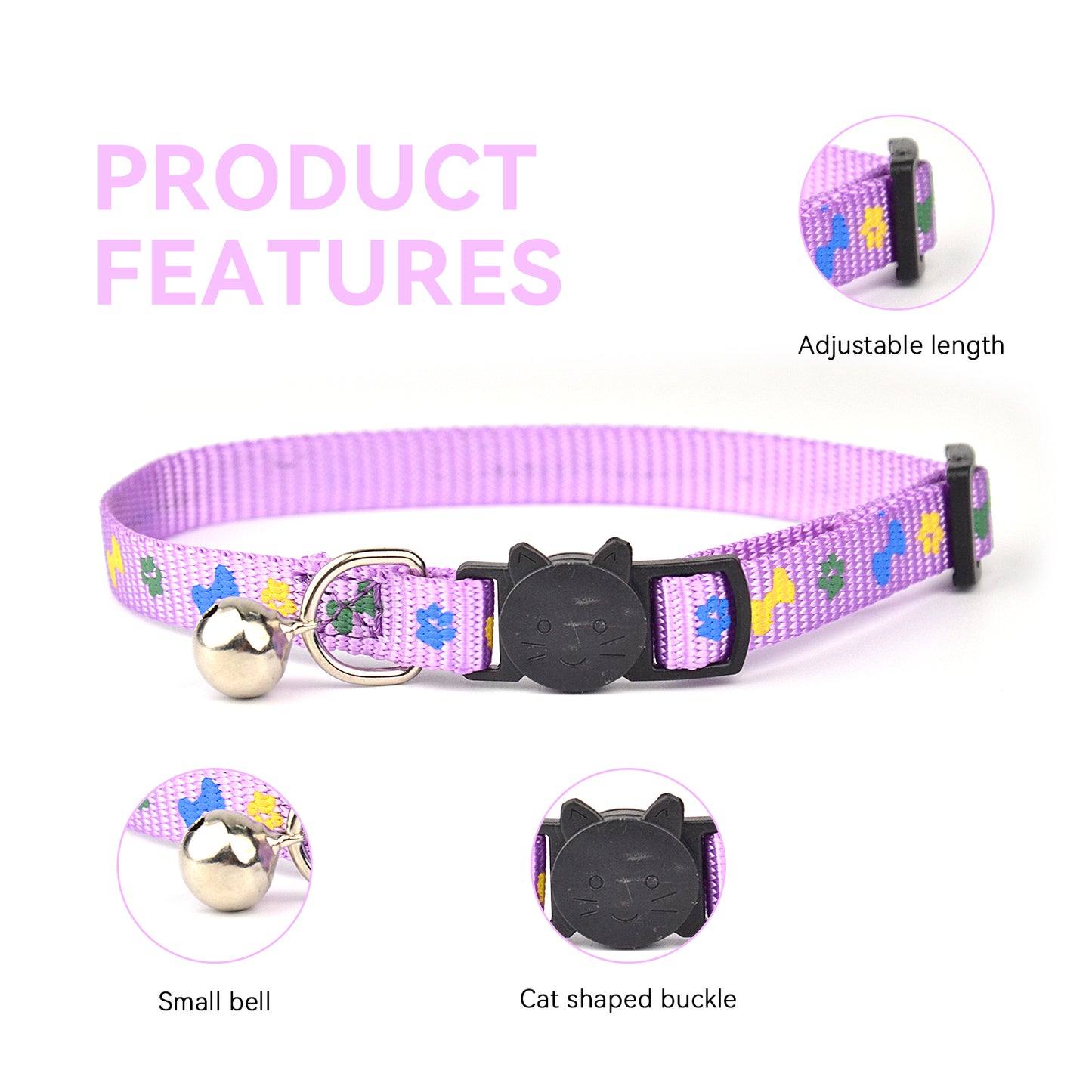 Royal Pets 6 Pcs Cat Collar Set With Bell