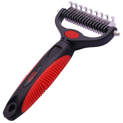 Royal Pets USA Dog Grooming Brush for Shedding 2-in1 Deshedding Tool & Undercoat Rake for Long and Short Hair Dogs with Double Coat - Dematting Comb and Pet Hair Deshedder, Life-Time Guarantee (Large)