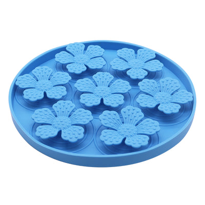 Royal Pets Silicone Pet Slow Feeding Lick Mat Round Blue- Food Grade Safety