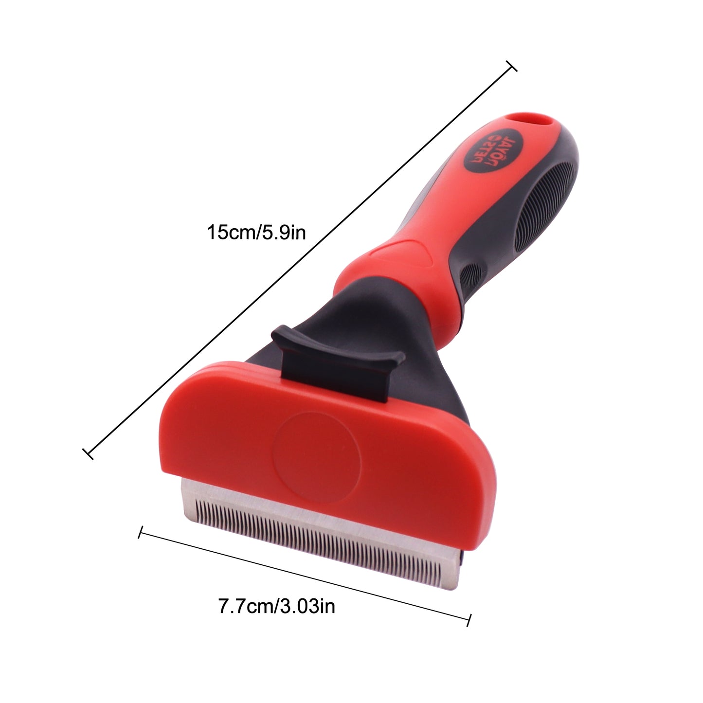 Royal Pets USA Professional Deshedding Brush for Dogs and Cats with Short or Long Hair Effectively Removes Tangles & Dead Hair Up To 95%, Switch Head for Easy Cleaning with Anti-Slip Handle