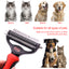 Royal Pets USA Pet Grooming Brush 2-in-1 Dematting & Comb Set Undercoat Rake for Dogs and Cats, New Design, Life-Time Guarantee, Extra Wide Dog & Cats Grooming Brush for Small to Large Breed (Small)