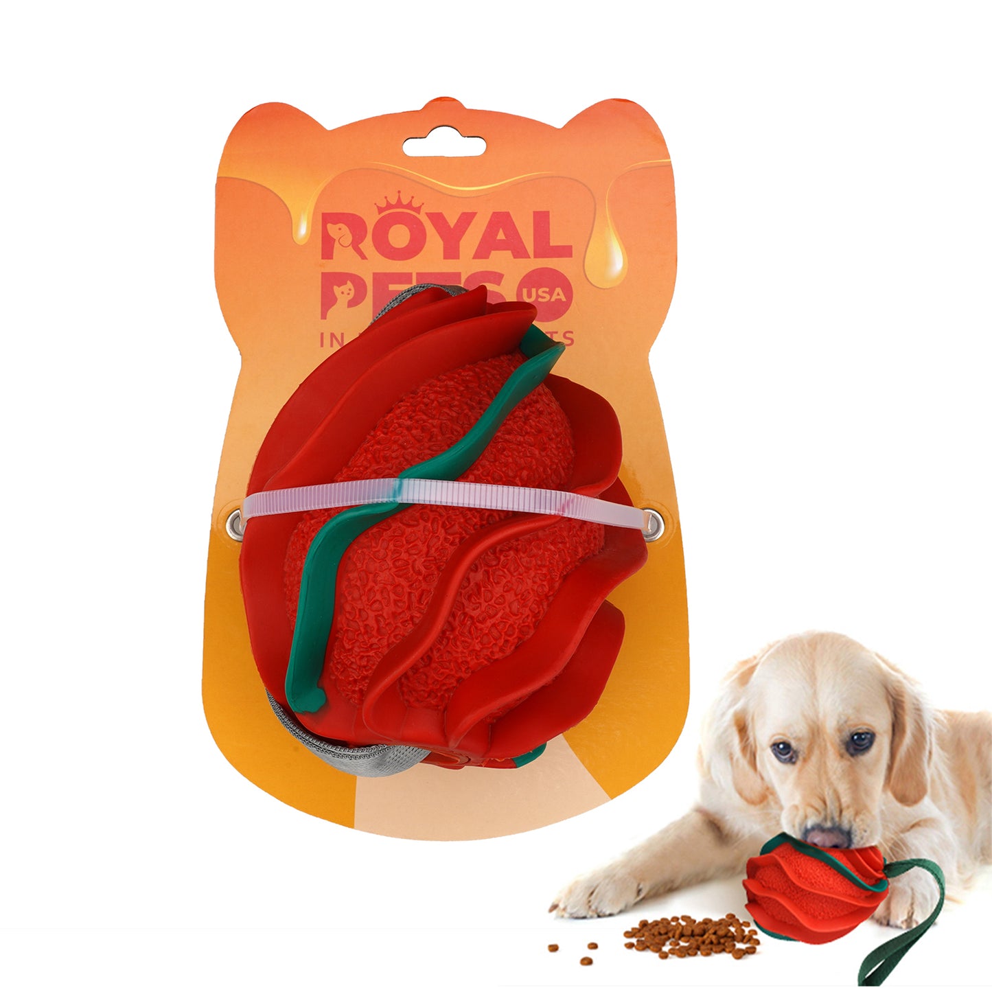 ROYAL PETS USA Indestructible, Durable & Tough Spring Dog Chew Toy for Aggressive Chewers. Slow Treat Dispensing Interactive Toys for S, M & L Breed -100% NATURAL RUBBER -10000 BITES TESTED - UNIQUE DESIGN FOR ORAL CARE