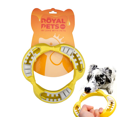 Royal Pets USA Indestructible, Durable & Tough Banana Dog Chew Toy for Aggressive Chewers. Slow Treat Dispensing & Oral Care Interactive Toys for S, M & L Breed - 100% Natural Rubber- 10000 bites tested