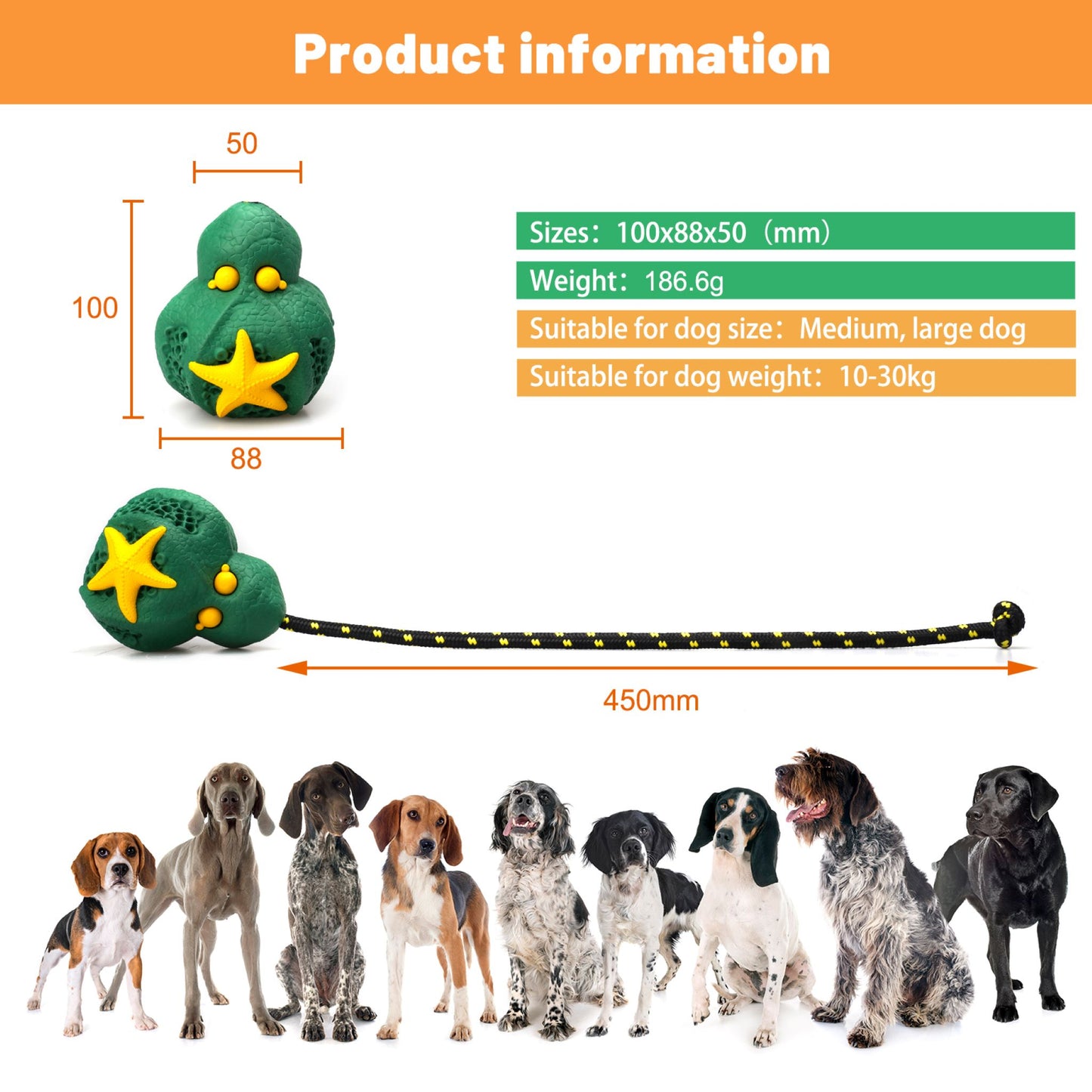 ROYAL PETS USA Indestructible, Durable & Tough Octopus Dog Chew Toy for Aggressive Chewers. Slow Treat Dispensing Interactive Toys for S, M & L Breed -100% NATURAL RUBBER -10000 BITES TESTED - UNIQUE DESIGN FOR ORAL CARE