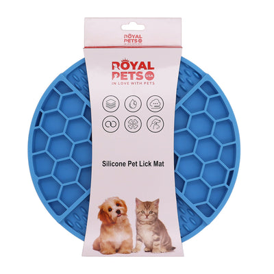 Royal Pets Silicone Pet 2-in-1 Lick Mat Blue -Food Grade Safety