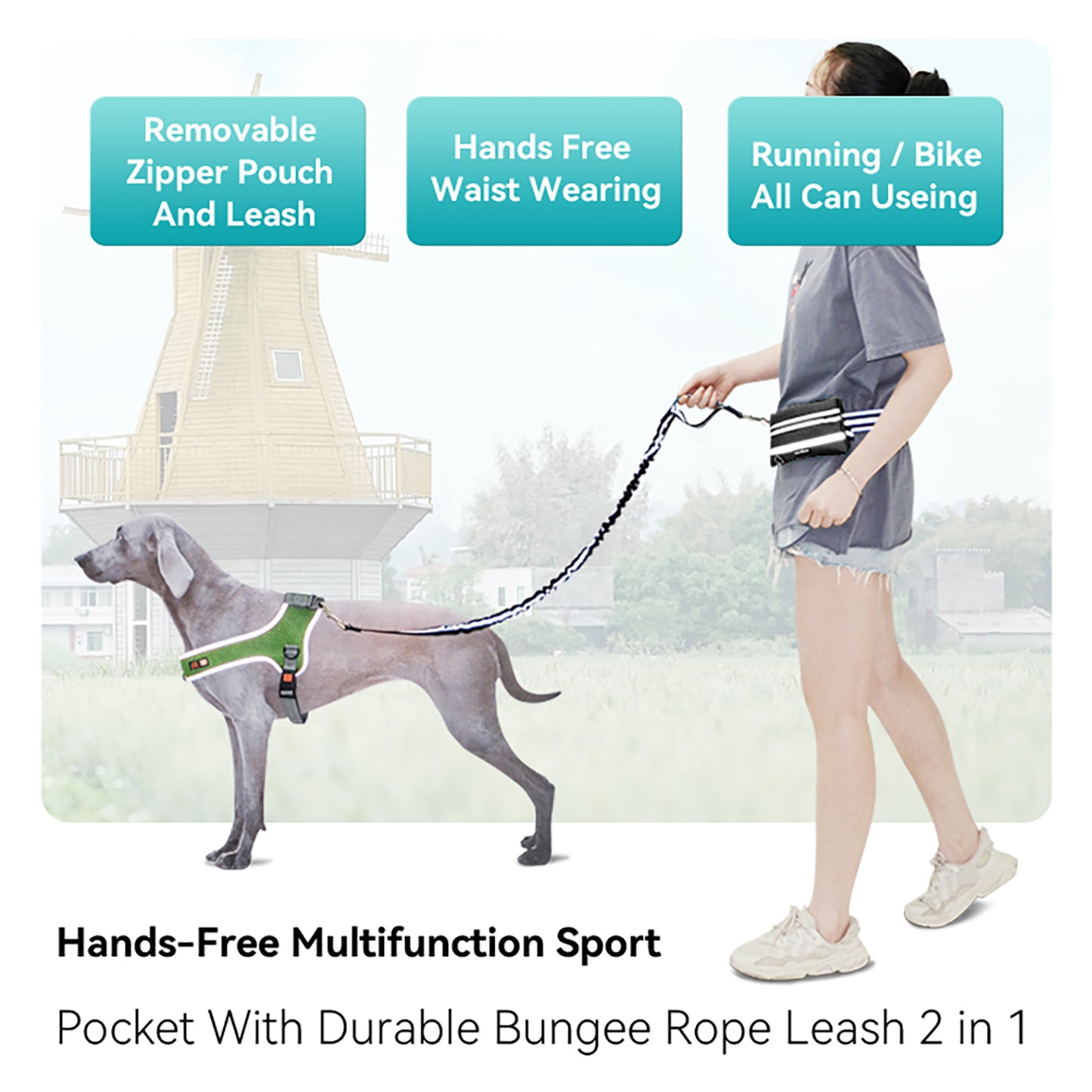 Royal Pets Bungee Rope Leashes With Bag