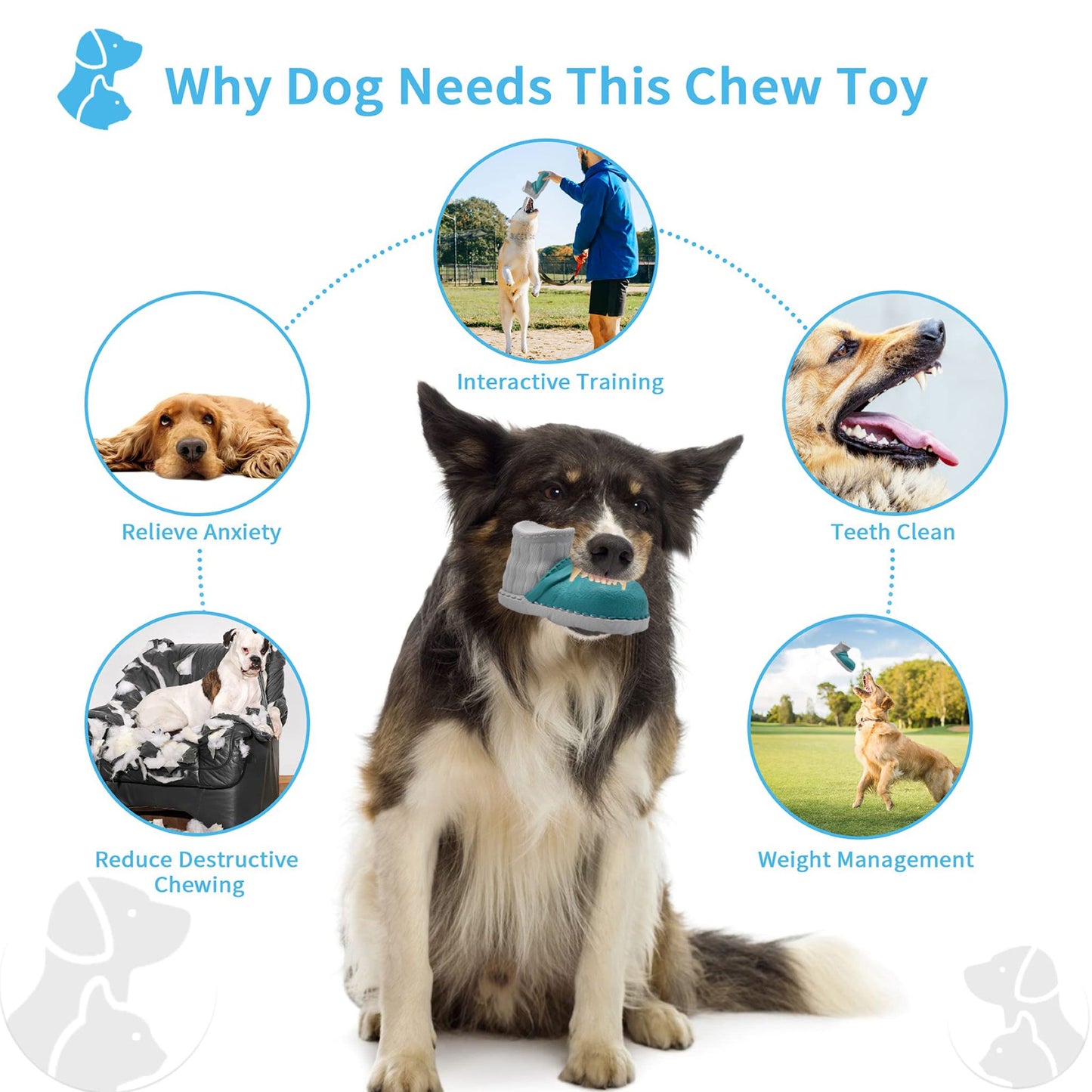 ROYAL PETS USA Indestructible, Durable & Tough Boot Dog Chew Toy for Aggressive Chewers. Slow Treat Dispensing Interactive Toys for S, M & L - 100% NATURAL RUBBER -10000 BITES TESTED - UNIQUE DESIGN FOR ORAL CARE