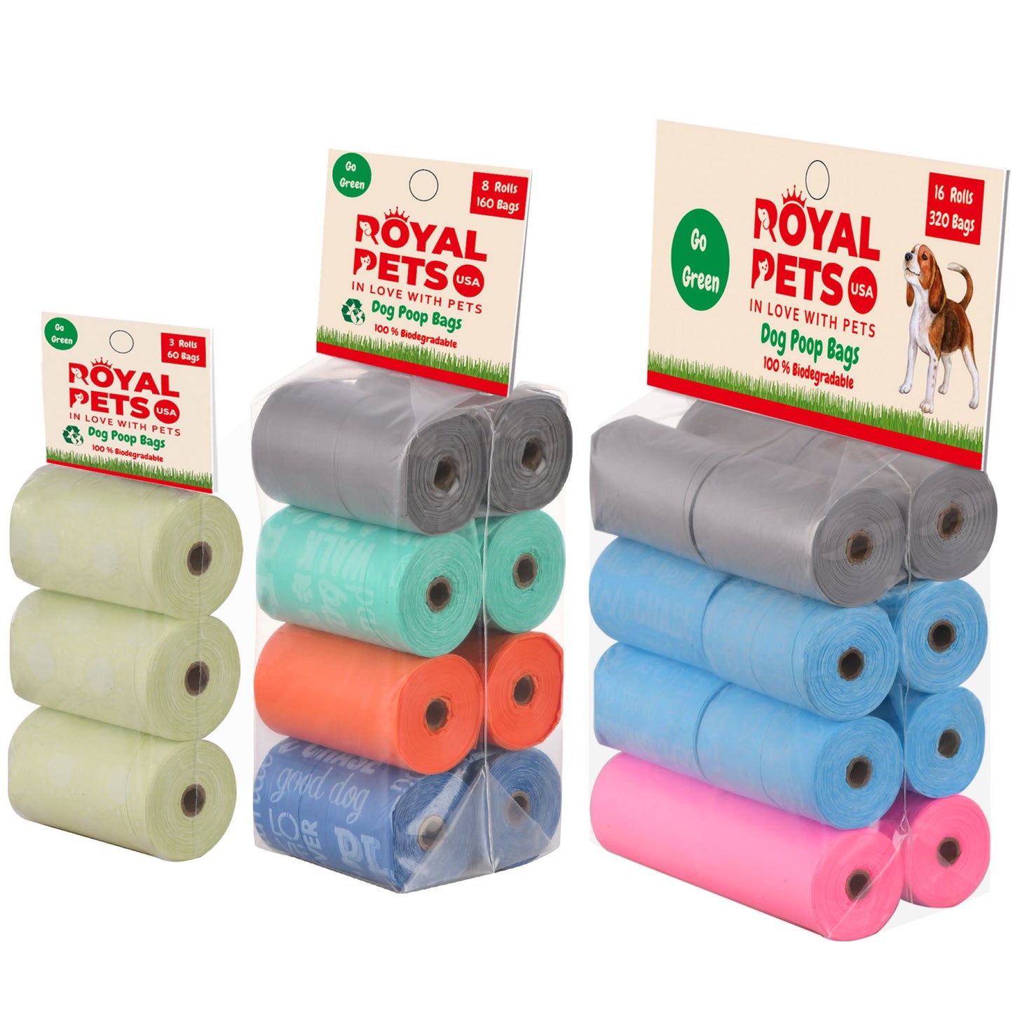 Royal Pets Bolsa para desechos de caca de perro 100% biodegradable