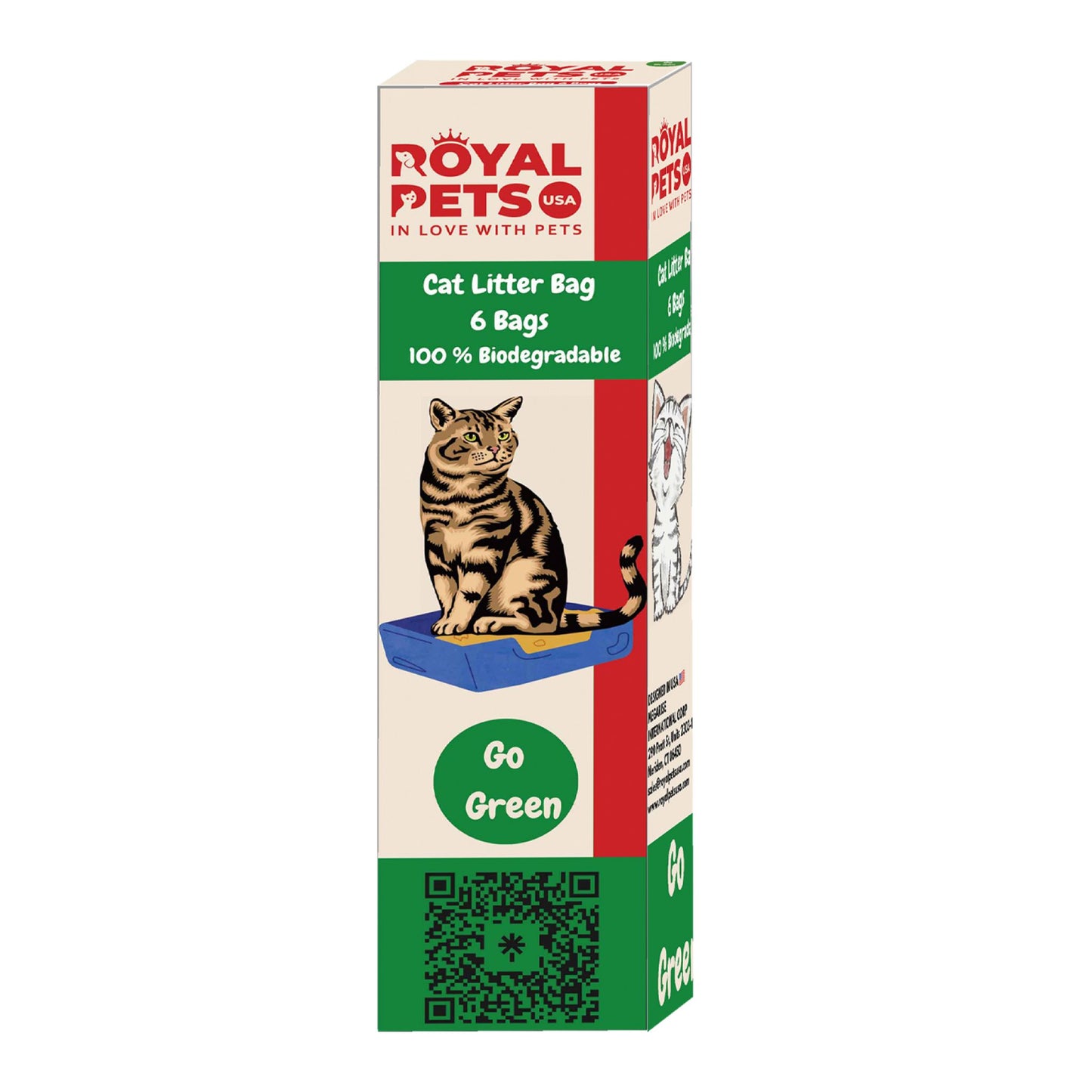 Royal Pets Bolsa de eliminación de arena para gatos 100% biodegradable a prueba de fugas